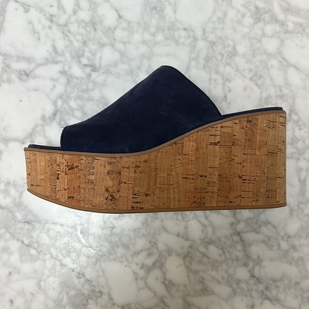 Private Label. SHOE BOX Cork & Suede Platform Sandal.  7